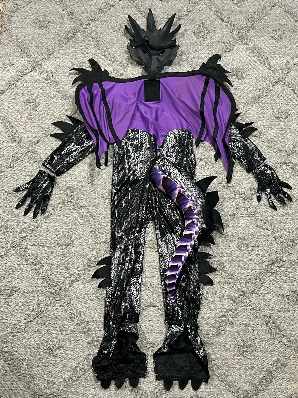 Spooktacular Creations Purple Dragon Costume Kids Size SM 5-7YRS Complete 5-PC